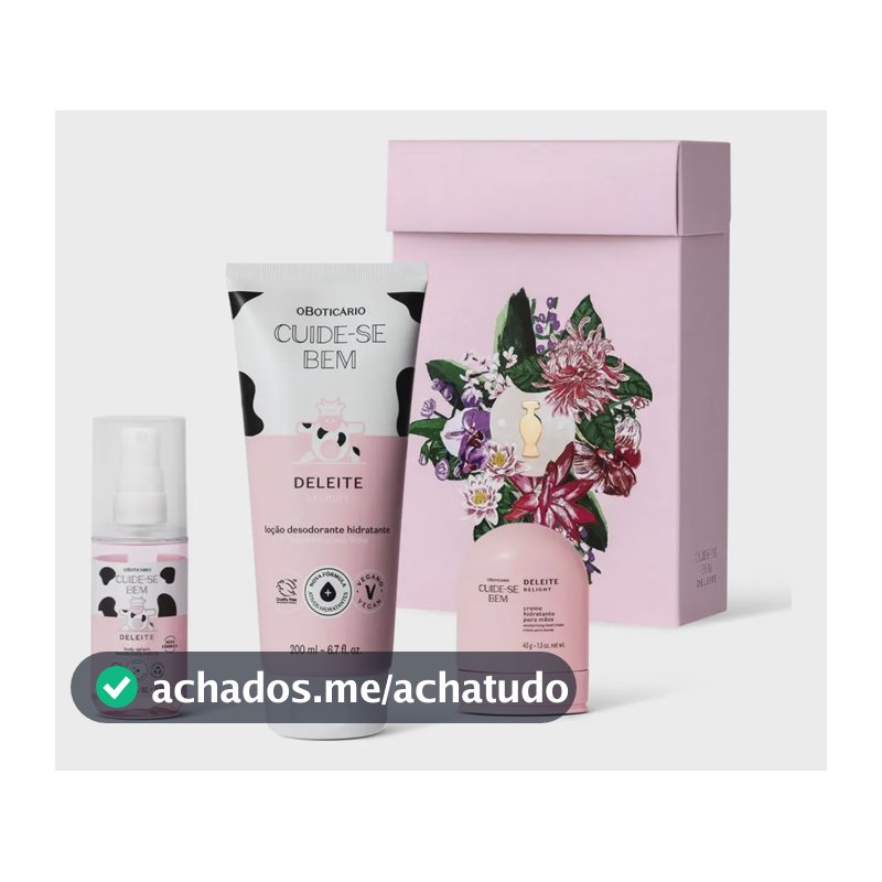 kit Presente Cuide-Se Bem Deleite O Boticário 3 itens