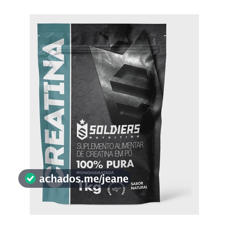 Creatina 1kg Suplemento Em Pó 100% Pura - Soldiers Nutrition Natural