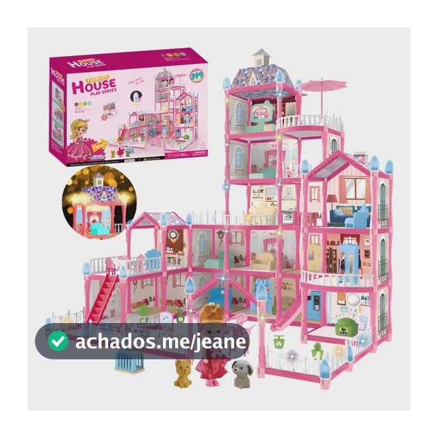 Casa Boneca Casinha Infantil Princesa Castelo Brinquedo 399p