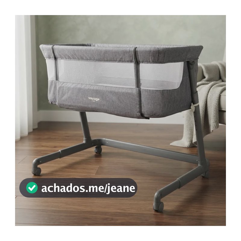 Berço Portátil Co-bed Link Cinza Mescla - Voyage Cinza