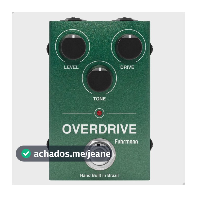 Pedal De Efeito Analógico Mini Overdrive Fuhrmann Original Verde