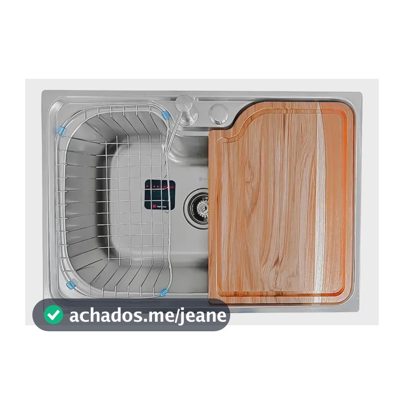 Cuba Gourmet 60x42 Inox 201 Com Tábua, Acessórios Inox Escovado