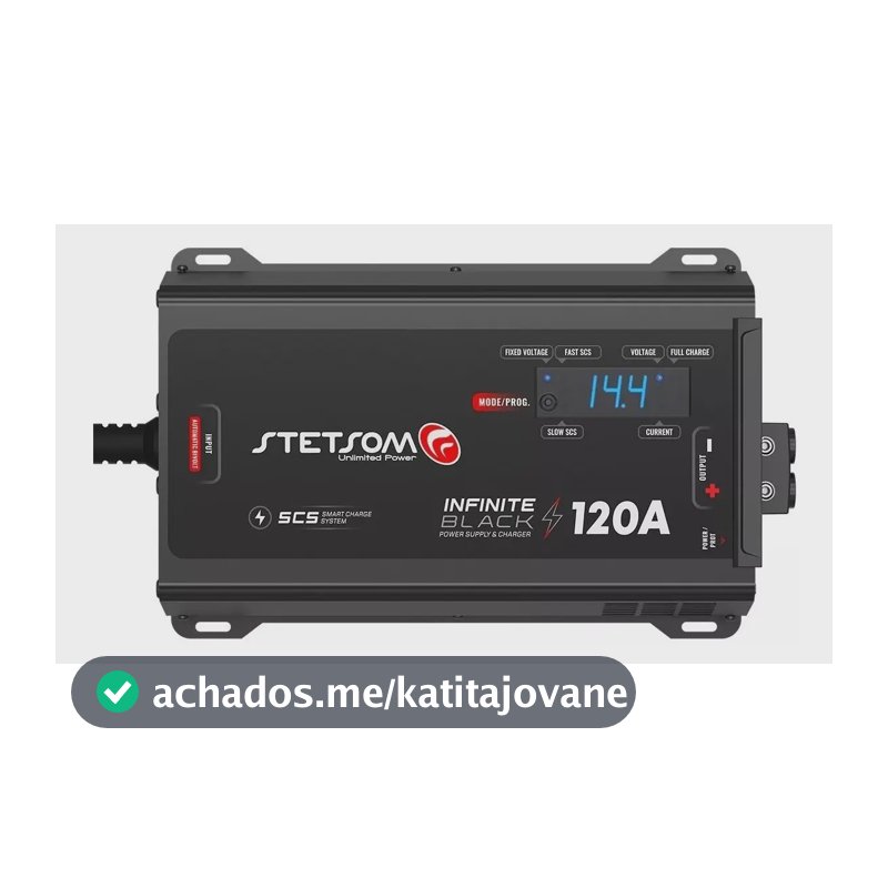 Fonte Carregador Stetsom Infinite 120A para Som Automotivo Bivolt
