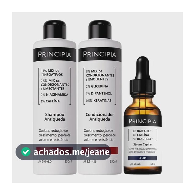 Principia Kit Antiqueda Trio Shampoo + Condicionar + Sc-01