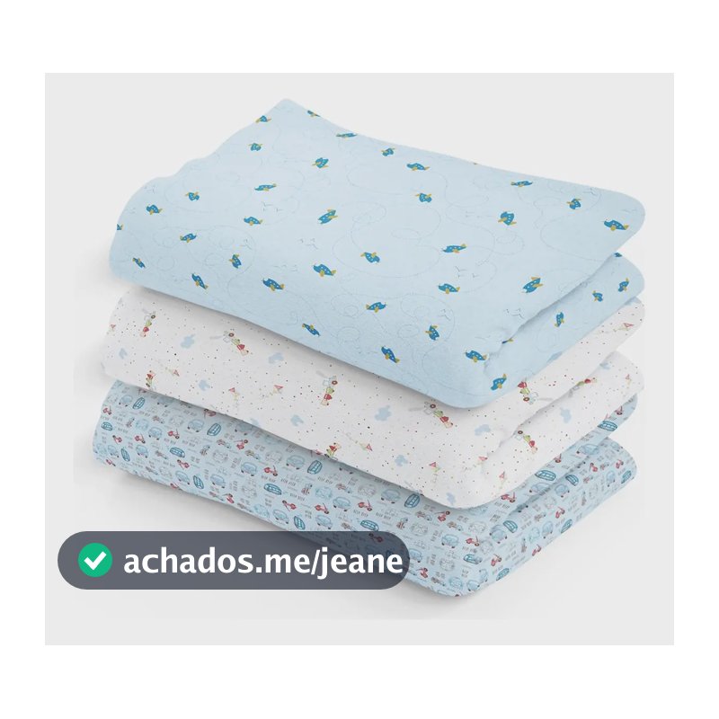 Kit 3 Cueiros Bebê Manta Estampado E Flanelado 80cm X 50cm Cor Menino Azul