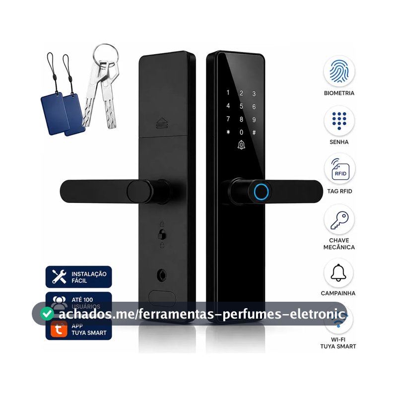 Fechadura Eletrônica Inteligente Digital Com Biometria Senha