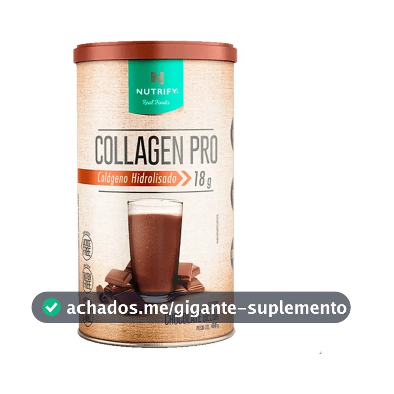 Collagen Pro Hidrolisado Body Balance 450g Nutrify Sabor Chocolate belga