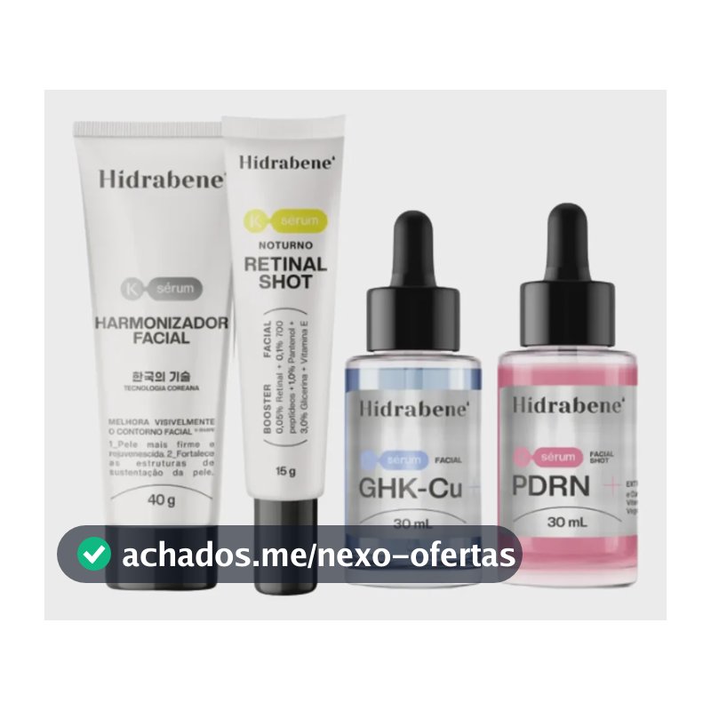 Kit Com 4 Sérum Facial Linha Coreana - Hidrabene
