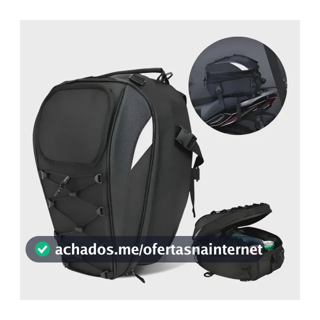 Mochila Baú Bagageiro Para Moto Impermeabilização 45 Litros Preto