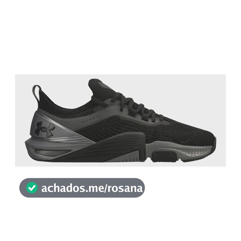 Tênis Academia Treino Unissex Tribase Cross 2se Under Armour Preto E Grafite Liso 37 Br