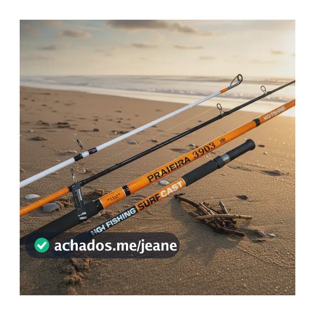 Vara Molinete Pesca Praia Costão Praieira Surf 3,90m 50lbs Laranja