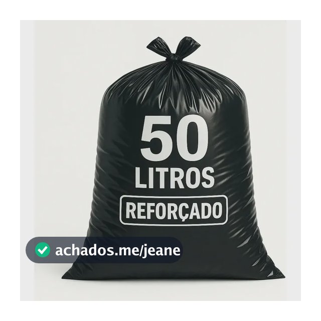 Saco De Lixo 50 Litros Preto Reforçado Resistente Embalar