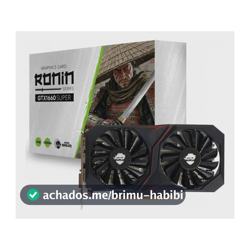 Placa De Vídeo Gamer Ninja Gtx 1660 Super Ronin 6gb
