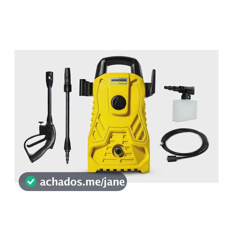 Lavadora de Alta Pressão Kärcher Compacta 1.500 PSI 1400W 300L/h com Aplicador de Detergente e Lança Regulável