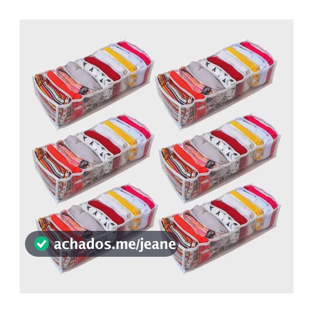10 Colmeia Organizadora De Guarda Roupa Bebê 10x15x35 M Kit 6 M - 10x15x35cm