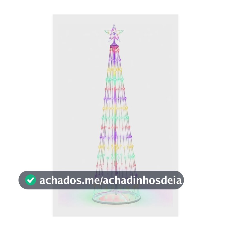 Árvore Natalina 2,10m Desmontável Led Rgb Usb Lumi Multicolorido