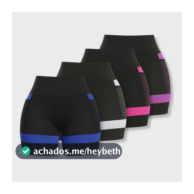 Kit 4 Shorts Academia Feminino Com Bolso Roupa Ginástica