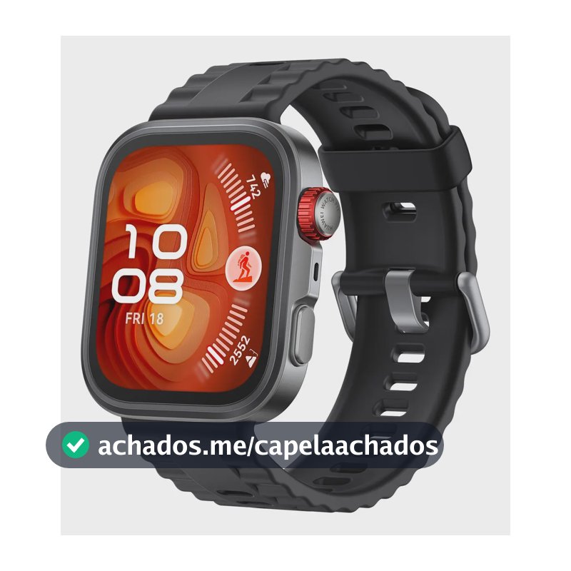 Smartwatch HUAWEI WATCH FIT4 Pro Esportes ao Ar Livre de Nível Profissional Mapa de Campos de Golfe Bateria com Autonomia de até 10 Dias Compatível com iOS e Android Preto