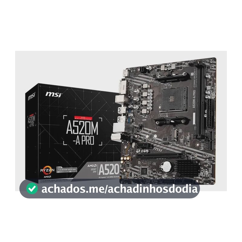 Placa-mãe Msi A520m-a Pro Am4 Matx Ddr4 Preto