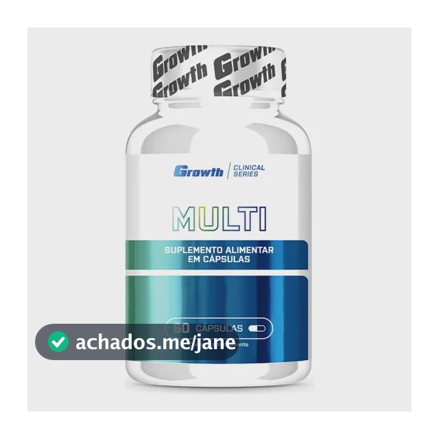 Multivitamínico 60 Cáps. Growth Supplements - Sem Sabor Sem Sabor