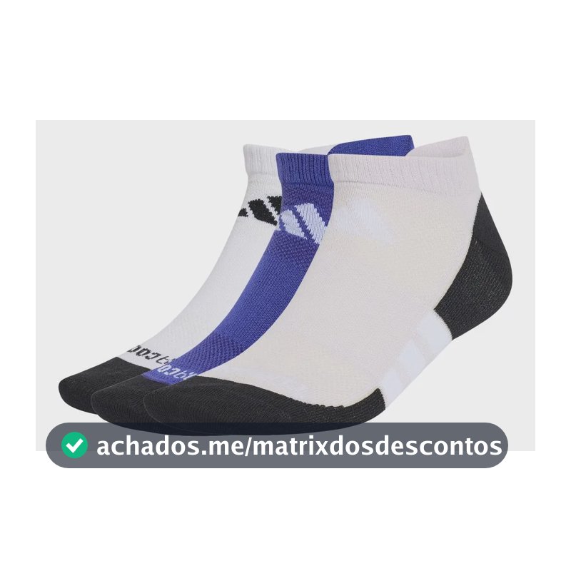 Meias Finas Leves Cano Baixo Climacool Performance (3 Pares) adidas Púrpura G