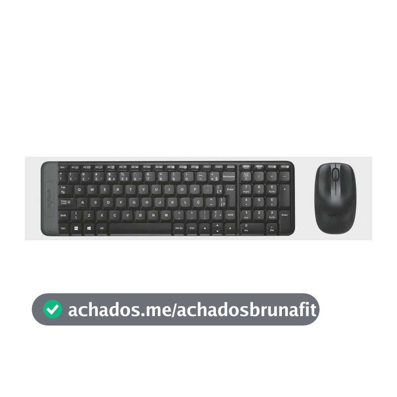 Teclado E Mouse Sem Fio Logitech Mk220