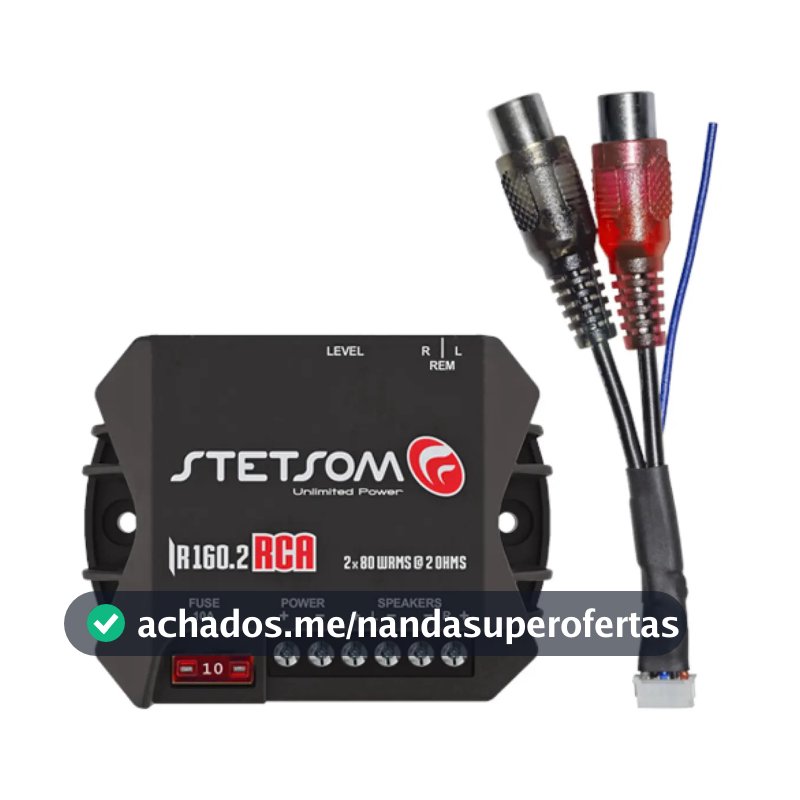 Módulo Amplificador Stetsom Iron IR 160.2 Full Range 160W, 2 Canais