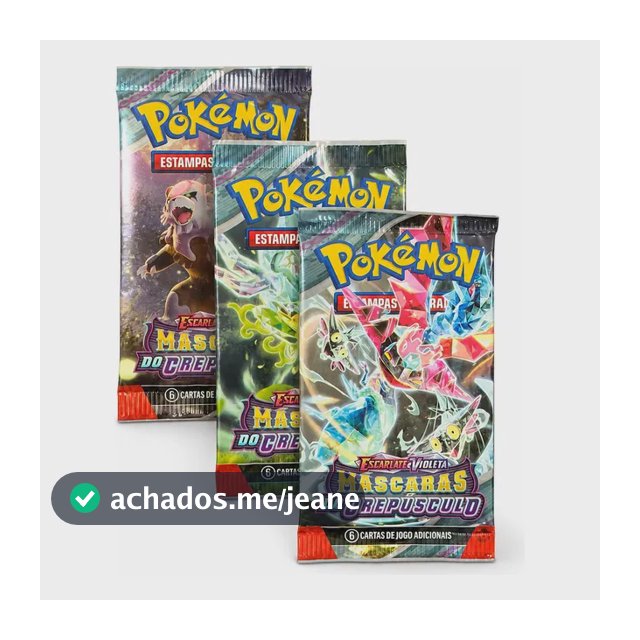 Booster Pokémon Tcg 3 Pacotes 18 Cards Original Copag Pt-br Máscaras Do Crepúsculo Português
