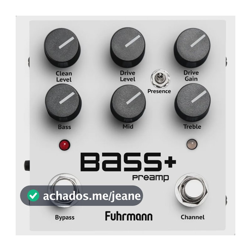 Pedal De Efeito Analógico Fuhrmann Bass+ Preamp Branco
