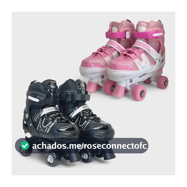 Patins Infantil Roller 4 Rodas Tamanho Ajustavel 28-36 Bolsa