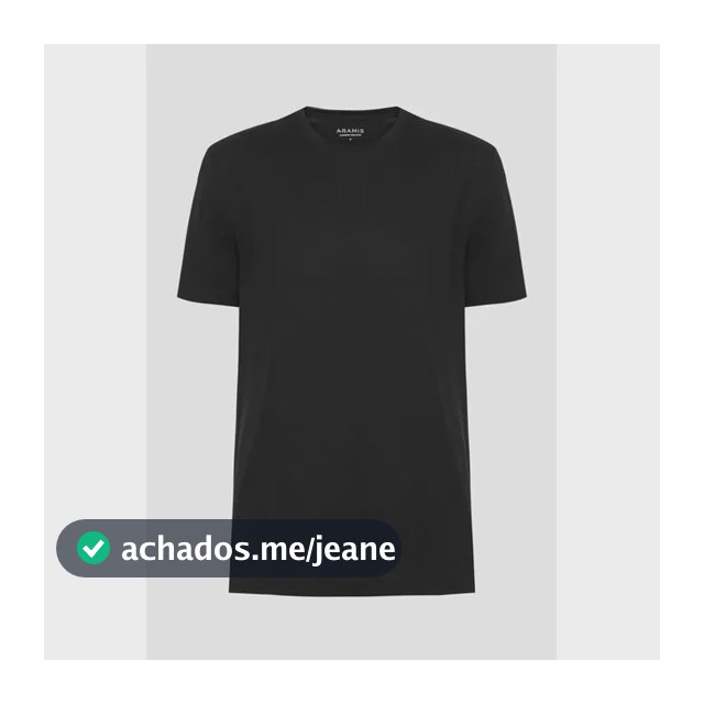 Camiseta Aramis Manga Curta Algodão Peruano Preto