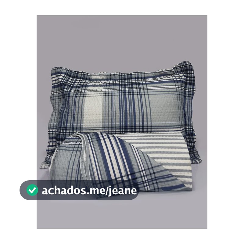 Kit Colcha Rozac Market Solteiro C/ Porta-travesseiro Gris