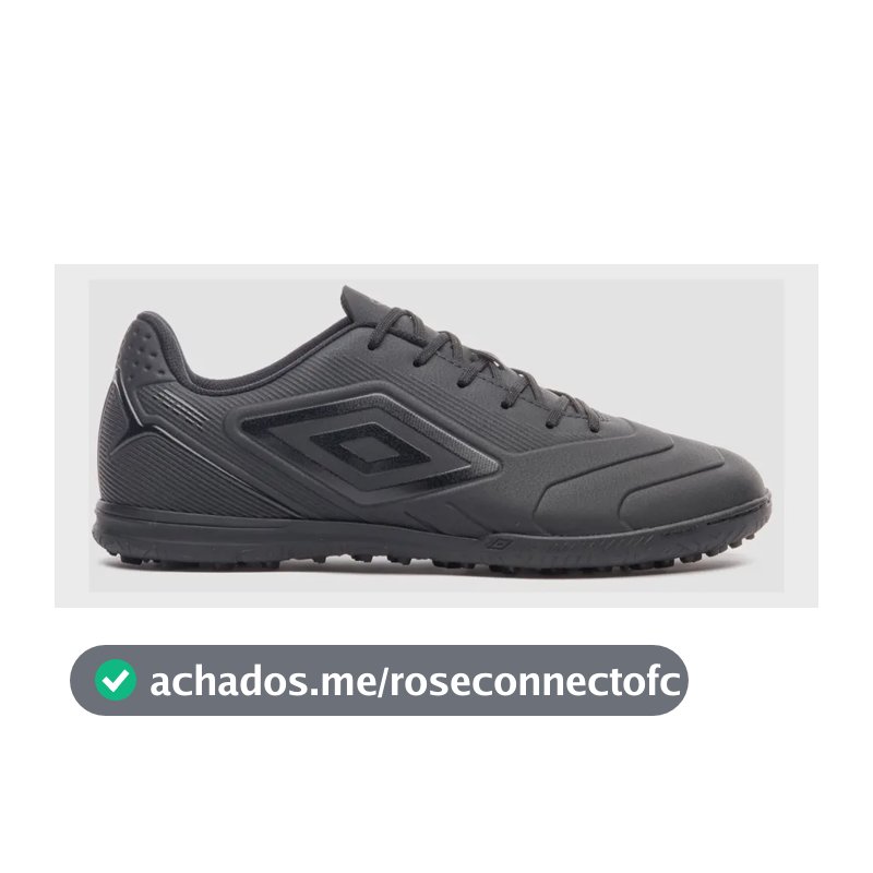 Chuteira Society Masculina Attak Iii Umbro Preto/preto/preto 41 Br