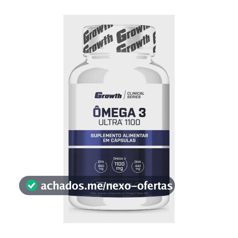 Omega 3 Óleo De Peixe Ultra 75 Softgel (caps) Growth Supplements