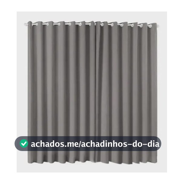 Cortina Blackout Tecido 6,00x2,30 Para Varão Cor Cinza