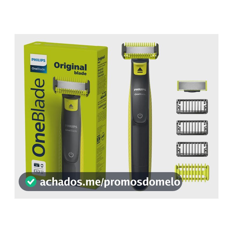 Barbeador e Aparador Elétrico Philips OneBlade para Rosto & Corpo Sem Fio e À Prova D'Água - QP2824/10