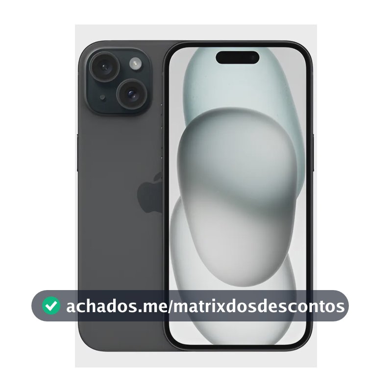 Apple iPhone 15 (128 GB) - Preto - Distribuidor Autorizado