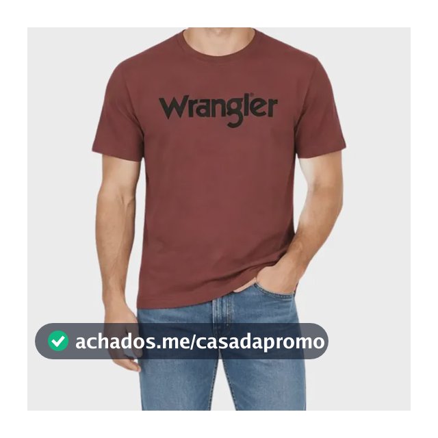 Camiseta Wrangler Authentic Line T-shirt 100% Algodão Casual Vinho G