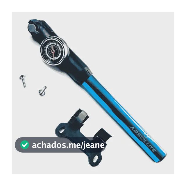 Bomba De Ar Para Bicicleta Absolute Manômetro 120psi Mini Cor Azul
