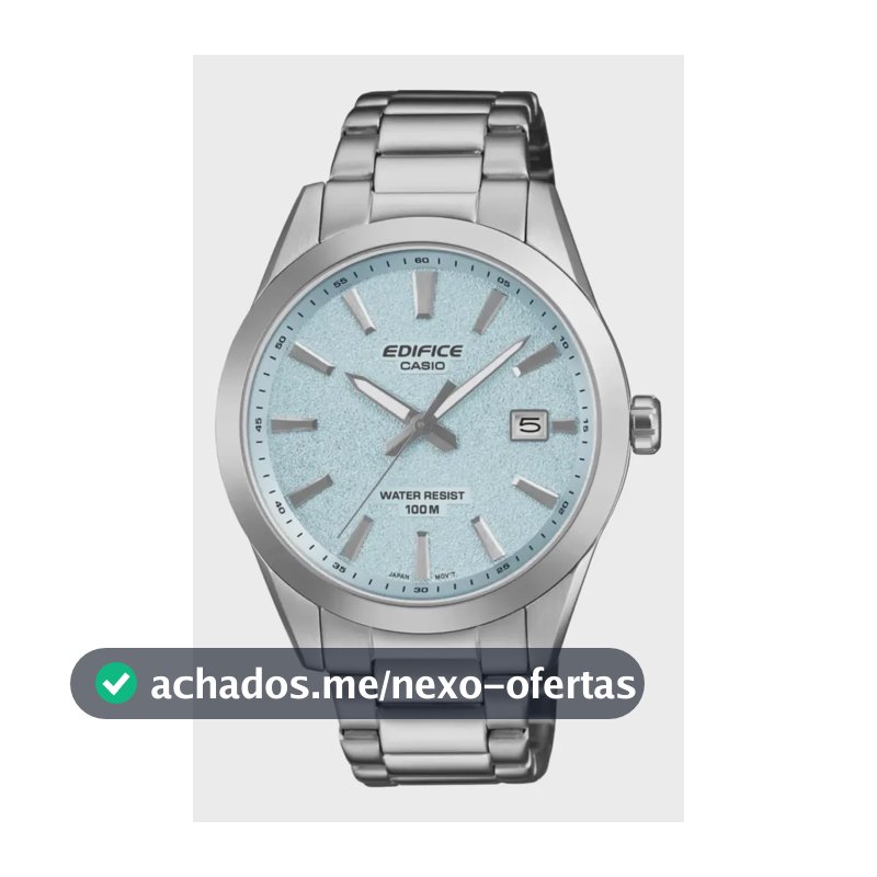 Relógio Casio Edifice Prateado Fundo Azul Claro Efv-160d-2bv Prateado Azul-celeste