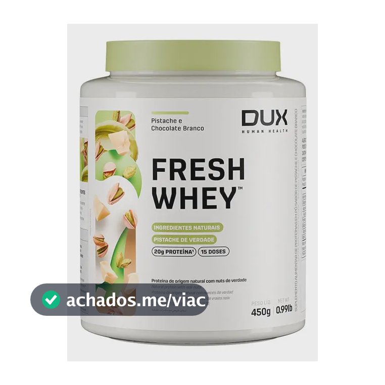 Proteína Dux Nutrition FreshWhey em pó sabor Pistache e Chocolate Branco x 450g
