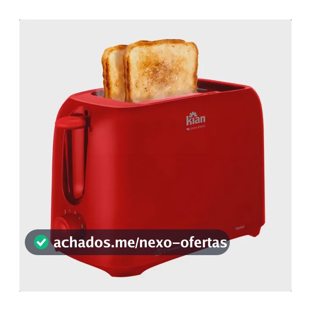 Torradeira Elétrica 750w Kian To-100 Cor Vermelho
