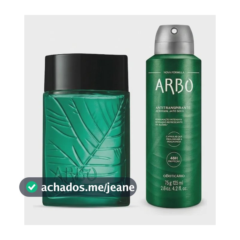 Combo Arbo: Arbo Intenso 100ml + Desodorante Aerossol 75g/12