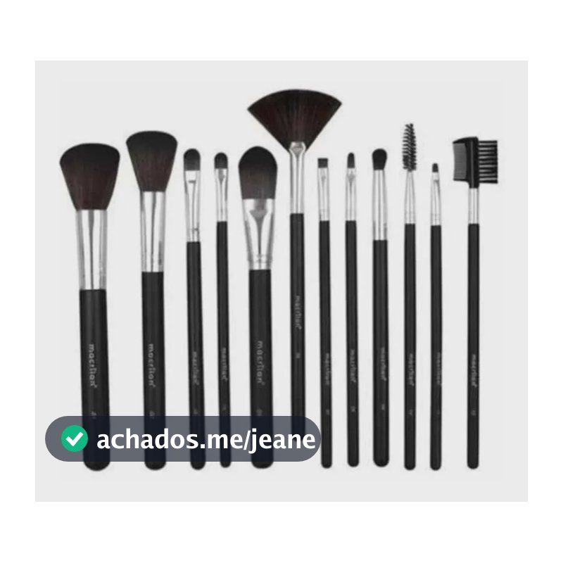 Kit Pincéis Com 12 Unidades Macrilan Para Maquiagem Kp9-1a
