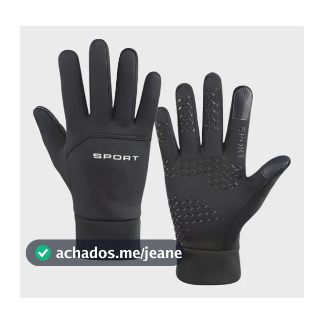 Luva Moto Motoqueiro Impermeável Térmica Inverno Frio Touch Preto Unico