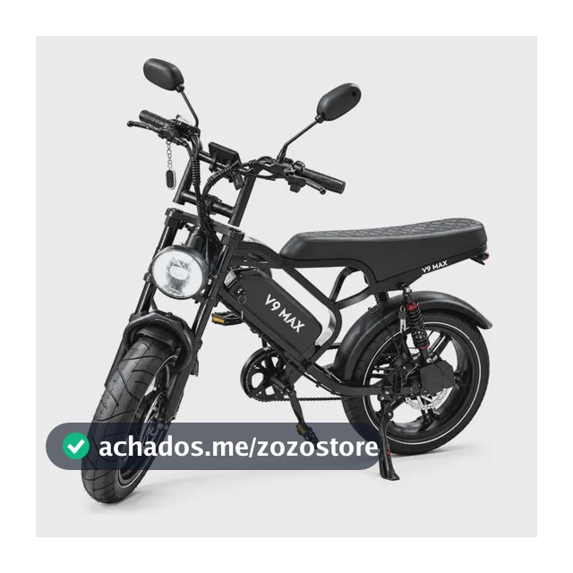 Bicicleta Elétrica V9 Max 1000w Freio Hidráulico Alarme Nfc Preto
