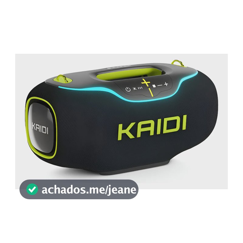 Caixa Som Bluetooth 350w Tws Potente Ipx6 Portátil Kaidi 888 Preto