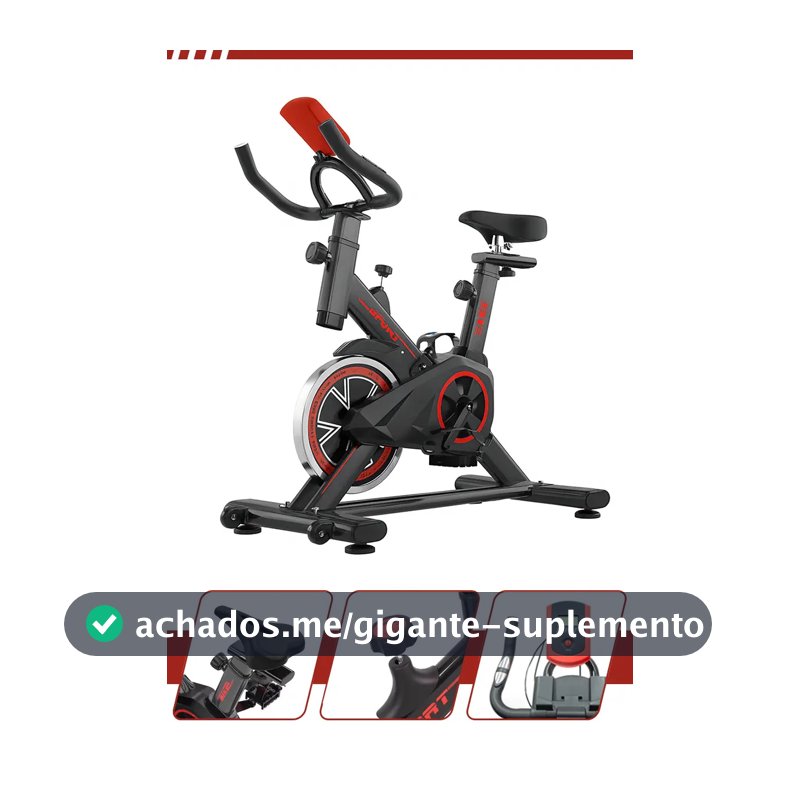 Bicicleta Ergométrica Spinning Redfin Roda De Inércia 6kg Bike Indoor Vertical Residencial Resistência Ajustável Display Lcd Multifunção Banco Regulável Guidão Ergonômico Pedal Com Presilha