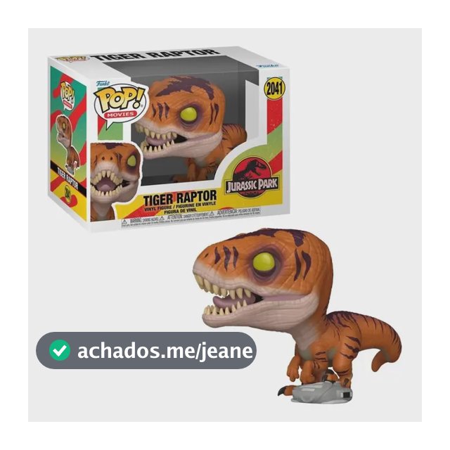 Boneco 2041 Funko Pop! Jurassic Park - Tiger Raptor