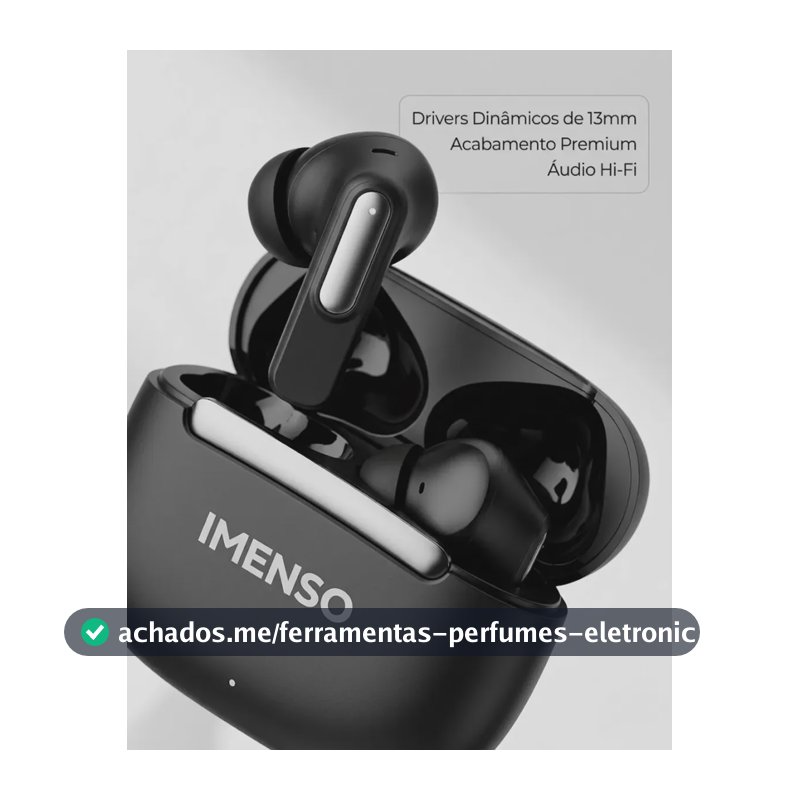 Fone de Ouvido Imenso Ims-809A Bluetooth Sem Fio Com Estojo
